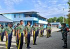 Babinsa Koramil Timika Latih Baris-Berbaris Siswa SMA Taruna Mimika