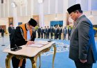Panglima TNI Hadiri Pengucapan Sumpah Wakil Ketua MA dan Pelantikan Kepala serta Wakil Kepala BRIN di Istana Negara