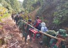 TNI Terobos 20 Titik Longsor Dengan Berjalan Kaki, Logistik Bencana Didorong ke Wilayah Terisolir Tapteng
