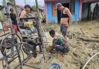 TNI Bangun Sumur Bor untuk Penuhi Kebutuhan Air Bersih Pengungsi Banjir di Batang Toru