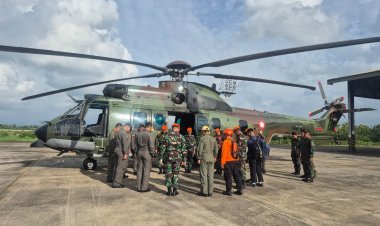 Lanud Sultan Hasanuddin Kerahkan Helikopter Caracal Bantu Pencarian Pesawat ATR 42-500 yang Hilang Kontak