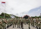 Wapang TNI Dampingi Menhan RI Tinjau Yonif TP 888, Perkuat Pertahanan Negara
