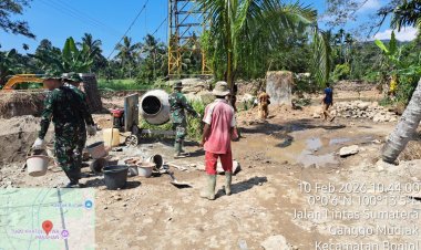 TNI AD Pacu Pembangunan Jembatan Gantung Equator, Akses Warga Kampung Alai Segera Terhubung
