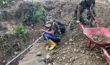 TNI AD Bangun Jembatan Aramco di Lima Puluh Kota, Perkuat Akses dan Ekonomi Warga