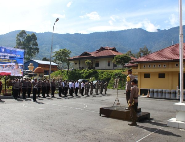 Kodim 1714/PJ Berpartisipasi Dalam Apel Gelar Pasukan Operasi Keselamatan Noken 2026 di Polres/PJ