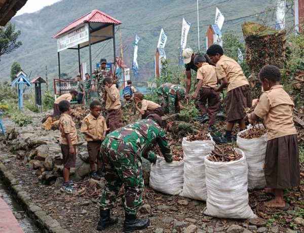 Sabtu Bersih Sekolahku, Kodim 1714/Puncak Jaya