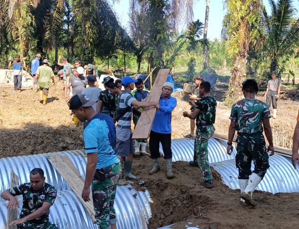 Satgas Gulbencal Kodam I/Bukit Barisan Tuntaskan Perbaikan Jembatan di Tapanuli Selatan, Akses Warga Pulih 100 Persen